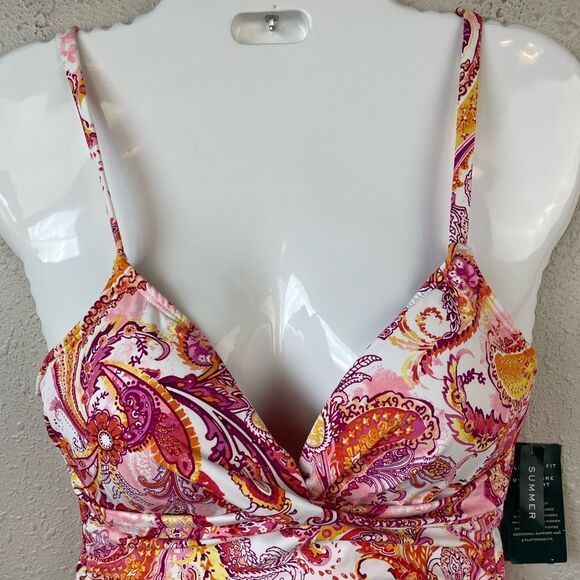 NWT Lauren Ralph Lauren Two-Piece Tankini and Bottoms - Sizes 8 and 10 Available - Picture 3 of 7